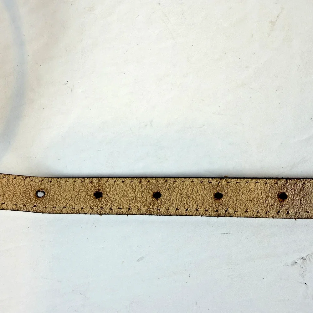 VTG MZA Of NY 1983 Genuine Snakeskin Skinny Belt Size Large Brown Classic Career